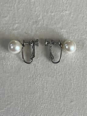 Vintage Marvella Faux Pearl Clip-On Earrings Adjustable Screw Backs